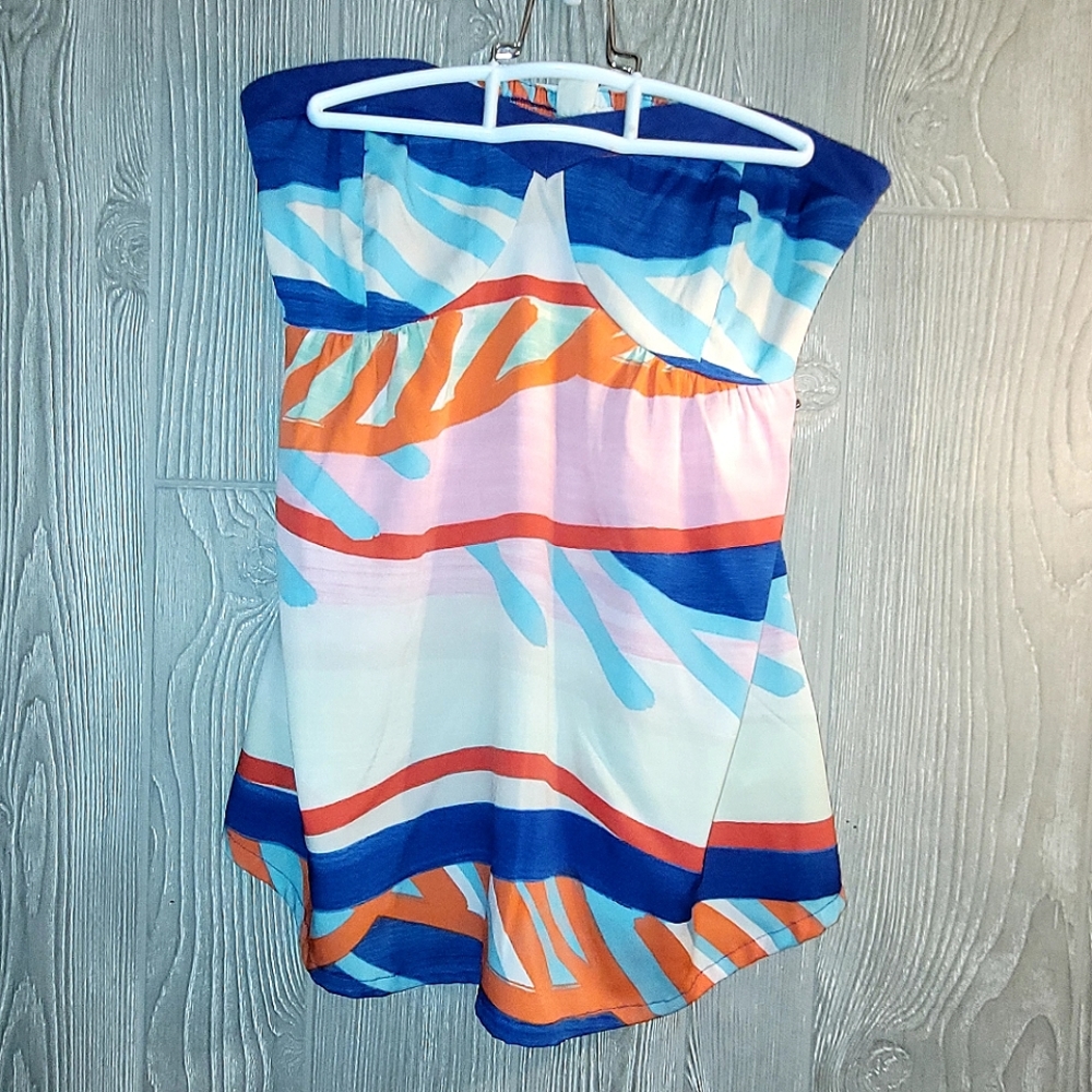 Roxy Abstract Tube Top- XL